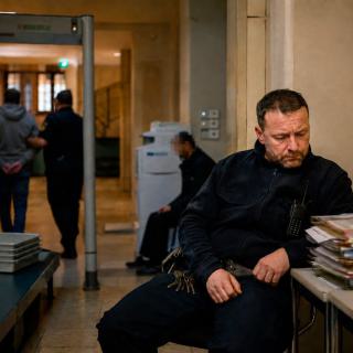 web-justizwachtmeister-bei-Eingangskontrollen